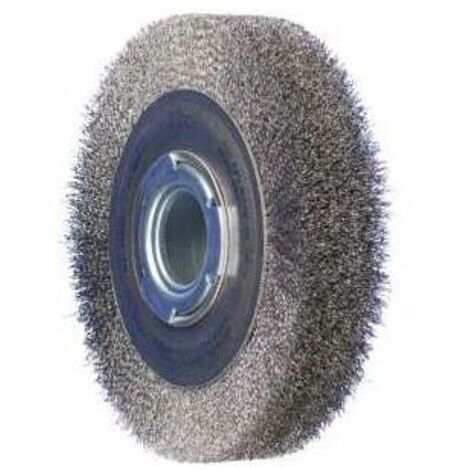 PFERD TOOLS Rundbürste breit ungezopft RBU Ø150x38xvariable Bohrung Stahl-Draht-Ø0,20 Schleifbock