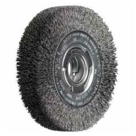 PFERD TOOLS Rundbürste breit ungezopft RBU Ø150x38xvariable Bohrung Stahl-Draht-Ø0,30 Schleifbock