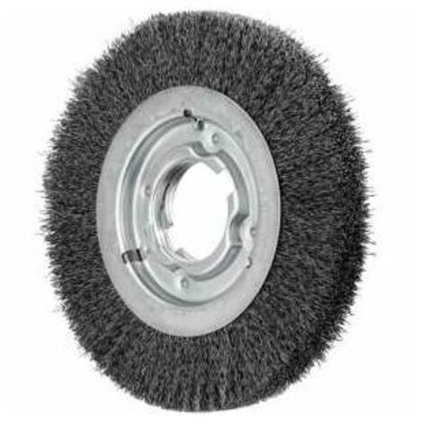 PFERD TOOLS Rundbürste breit ungezopft RBU Ø200x25xvariable Bohrung Stahl-Draht-Ø0,30 Schleifbock