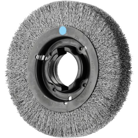 PFERD TOOLS Rundbürste breit ungezopft RBU Ø200x38xvariable Bohrung Edelstahl-Draht-Ø0,30 Schleifbock