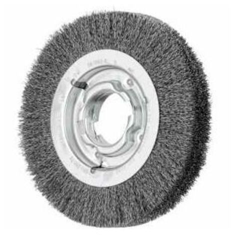 PFERD TOOLS Rundbürste breit ungezopft RBU Ø200x38xvariable Bohrung Stahl-Draht-Ø0,30 Schleifbock