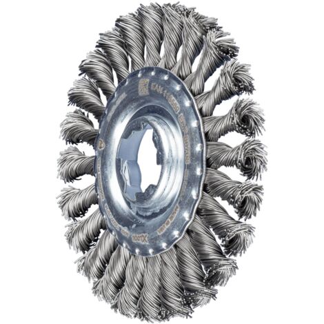 PFERD TOOLS Rundbürste gezopft RBG Ø 115x12 Bohrung 22,2 mm/X-LOCK Stahl-Draht-Ø 0,50mm Winkelschleifer