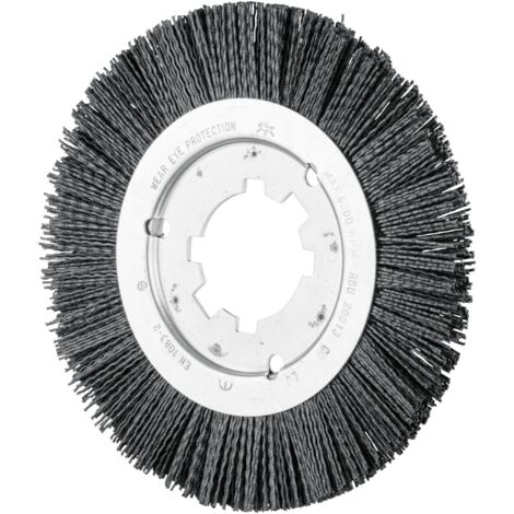 PFERD TOOLS Rundbürste ungezopft RBU Ø 200x13x50,8 mm Bohrung Keramik-Filament-Ø 1,10mm Korn 120 stationär