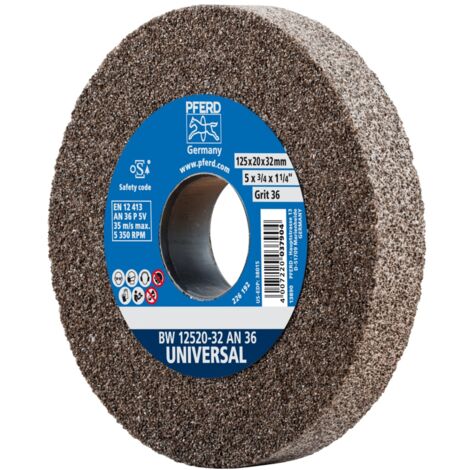 PFERD TOOLS Schleifbockscheibe Ø 125x20mm Bohrung-Ø 32 mm A36 für universelle Schleifaufgaben