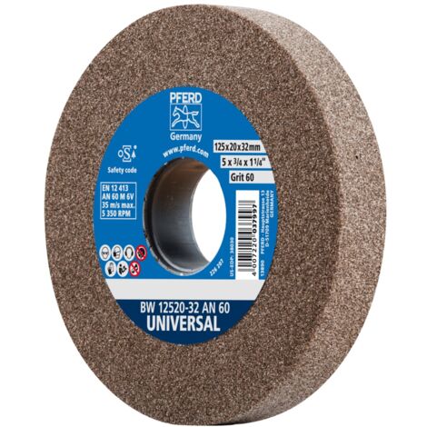 PFERD TOOLS Schleifbockscheibe Ø 125x20mm Bohrung-Ø 32 mm A60 für universelle Schleifaufgaben