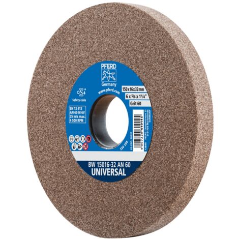 PFERD TOOLS Schleifbockscheibe Ø 150x16 mm Bohrung-Ø 32 mm A60 für universelle Schleifaufgaben