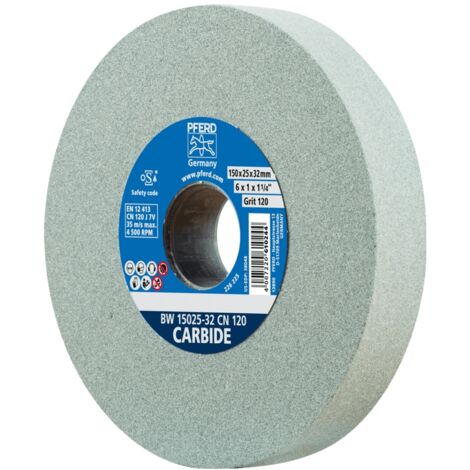 PFERD TOOLS Schleifbockscheibe Ø 150x25 mm Bohrung-Ø 32 mm SiC120 für harte Materialien z.B. Hartmetall