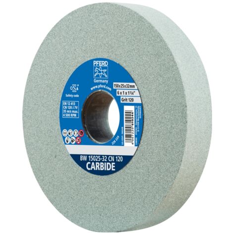 PFERD TOOLS Schleifbockscheibe Ø 150x25 mm Bohrung-Ø 32 mm SiC120 für harte Materialien z.B. Hartmetall