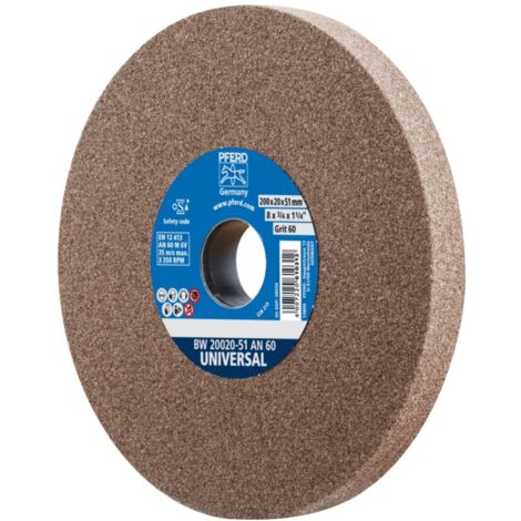 PFERD TOOLS Schleifbockscheibe Ø 200x20mm Bohrung-Ø 51 mm A60 für universelle Schleifaufgaben
