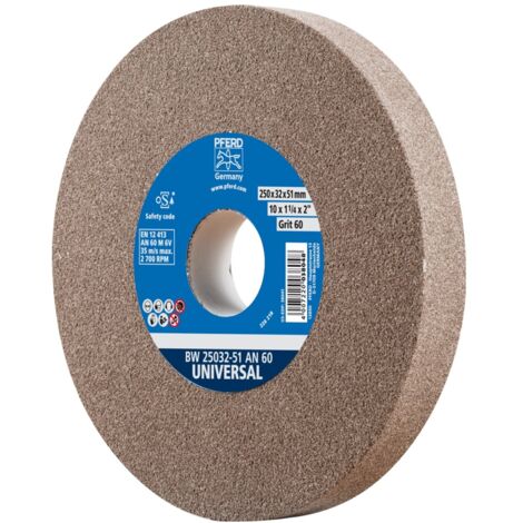 PFERD TOOLS Schleifbockscheibe Ø 250x32 mm Bohrung-Ø 51 mm A60 für universelle Schleifaufgaben