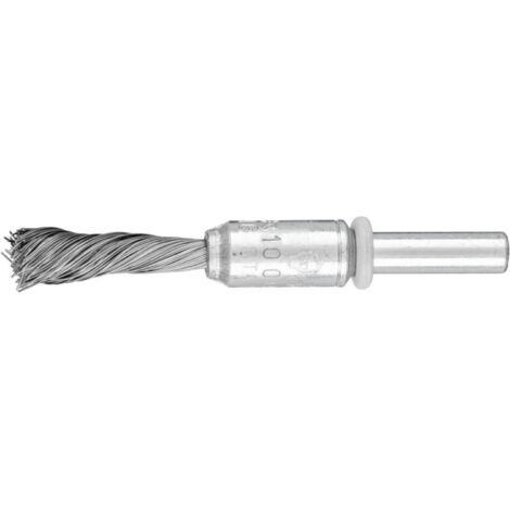 PFERD TOOLS SINGLETWIST Pinselbürste gezopft PBGS Ø10mm Schaft-Ø6 mm Stahl-Draht-Ø0,20