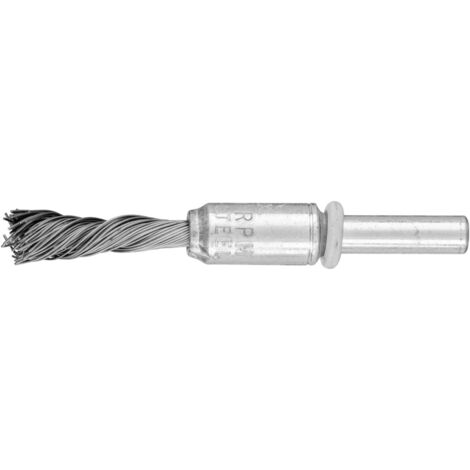 PFERD TOOLS SINGLETWIST Pinselbürste gezopft PBGS Ø10mm Schaft-Ø6 mm Stahl-Draht-Ø0,35