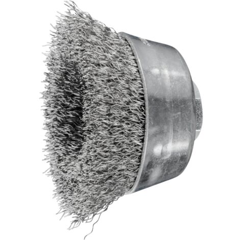 PFERD TOOLS Spazzola a tazza non zopft TBU Ø 60 mm M14 filo in acciaio inox Ø 0,30 per smerigliatrice angolare POS TBU