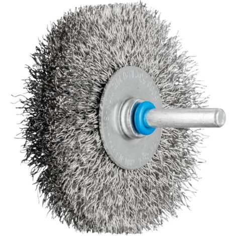 PFERD TOOLS Spazzola rotonda POS non zopft RBU Ø 70 x 15 mm codolo Ø 6 mm filo in acciaio inox Ø 0,30 POS RBU 7015/6 IN