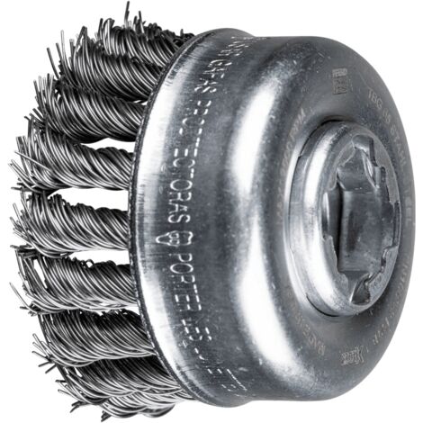 PFERD TOOLS Topfbürste gezopft TBG Ø 65 mm Bohrung 22,2 mm/X-LOCK Stahl-Draht-Ø 0,50mm Winkelschleifer