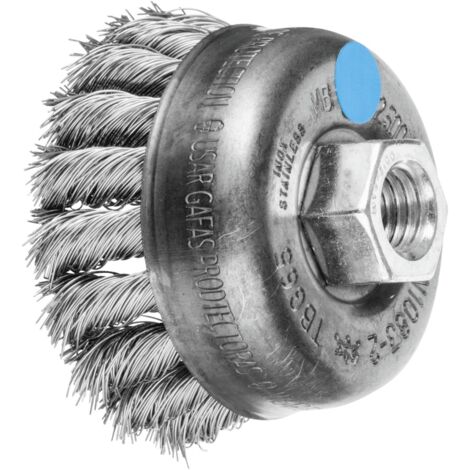 PFERD TOOLS Topfbürste gezopft TBG Ø 65 mm M14 Edelstahl-Draht-Ø 0,35 mm Winkelschleifer (1)