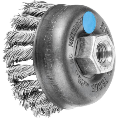 PFERD TOOLS Topfbürste gezopft TBG Ø 65 mm M14 Edelstahl-Draht-Ø 0,50mm Winkelschleifer (1)