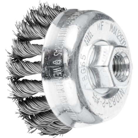 PFERD TOOLS Topfbürste gezopft TBG Ø 65 mm M14 Stahl-Draht-Ø 0,50mm Winkelschleifer (1)