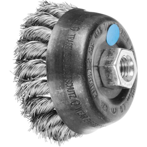 PFERD TOOLS Topfbürste gezopft TBG Ø 80mm M14 Edelstahl-Draht-Ø 0,35 mm Winkelschleifer (1)