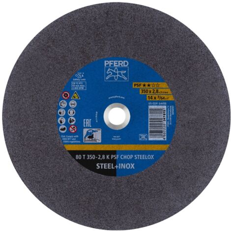 PFERD TOOLS Trennscheibe Metallkreissäge T 350x2,8x25,4 mm Uni.-Linie PSF CHOP STEELOX Stahl/Edelstahl 5 Stk