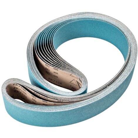 PFERD TOOLS Zirkon Schleifband BA 75x2000mm Z80 für hohen Abtrag mit Bandschleifer 10 Stk