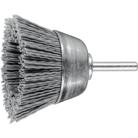 PFERD Topfbürste ungezopft TBU Ø60mm Schaft-Ø6 mm SiC-Filament-Ø0,90 Korn 180