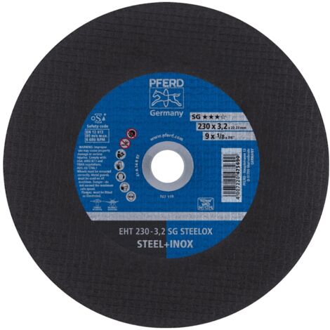 PFERD Trennscheibe EHT 230x3,2x22,23 mm gerade Leistungslinie SG STEELOX für Stahl/Edelstahl