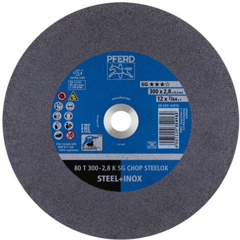 PFERD Trennscheibe Metallkreissäge T 300x2,8x25,4 mm Leistungs-Li. SG CHOP STEELOX Stahl/Edelstahl