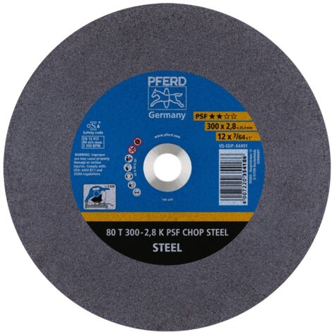 PFERD Trennscheibe Metallkreissäge T 300x2,8x25,4 mm Uni.-Linie PSF CHOP STEEL für Stahl