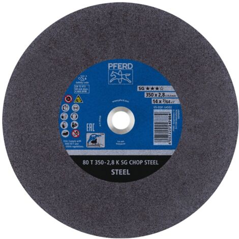 PFERD Trennscheibe Metallkreissäge T 350x2,8x25,4 mm Leistungs-Li. SG CHOP STEEL für Stahl