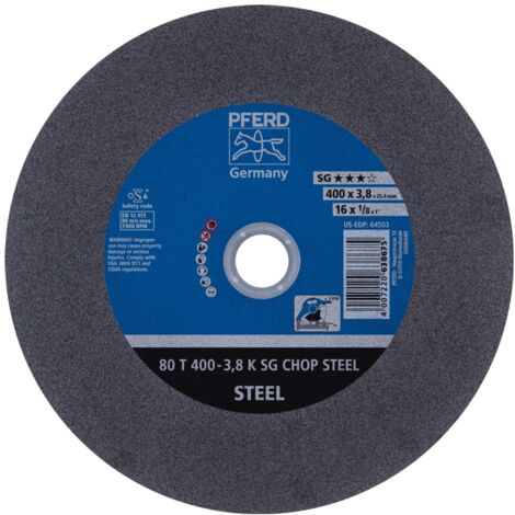 PFERD Trennscheibe Metallkreissäge T 400x3,8x25,4 mm Leistungs-Li. SG CHOP STEEL für Stahl