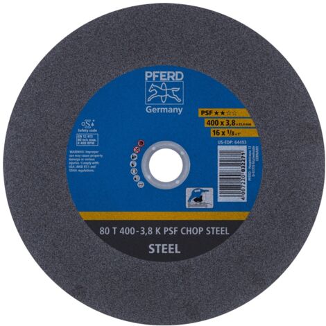 PFERD Trennscheibe Metallkreissäge T 400x3,8x25,4 mm Uni.-Linie PSF CHOP STEEL für Stahl
