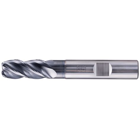 PFERD VHM Eckfräser lang 4 Schneiden Ø 12 mm Radius 2,0 mm TiAlN Schaft HB Universal Line Schruppen Schlichten Nuten