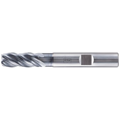 PFERD VHM Eckfräser lang 4 Schneiden Ø 8 mm Radius 1,0 mm TiAlN Schaft HB Universal Line Schruppen Schlichten Nuten