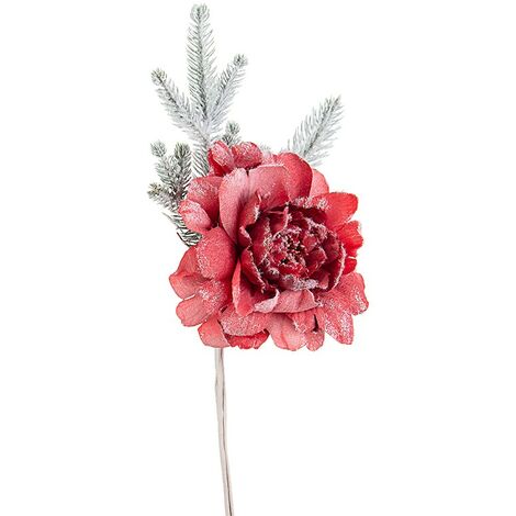 Pfingstrose Lynda Red Weihnachtsdekoration h32 cm