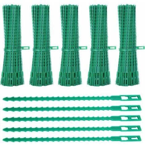 Pflanzenbinder, 600er-Packung, 23 cm lange, verstellbare Gartenbinder, flexible Kunststoff-Kabelbinder zur Unterstützung von Tomatenpflanzen
