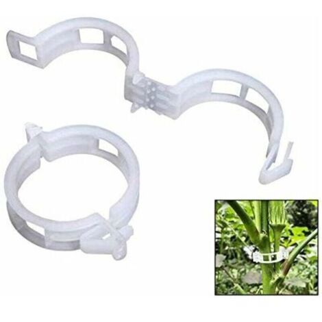 Pflanzenclips, Kunststoffclips, Hängeclips, Rankenclips, Pflanzenclips zur Unterstützung von Tomaten, Paprika, Kletterpflanzen und Blumen (100 Stück)