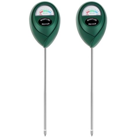 Pflanzenfeuchtigkeitsmesser, Bodenfeuchtigkeitsmesser, für Zimmerpflanzen, Garten, Rasen, Landwirtschaft, Innen- und Außenbereich, batterielos (2er-Pack, grün)