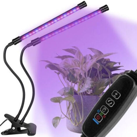 Pflanzenlampe - Pflanzenlampe mit 2 LED-Röhren (schwarz)