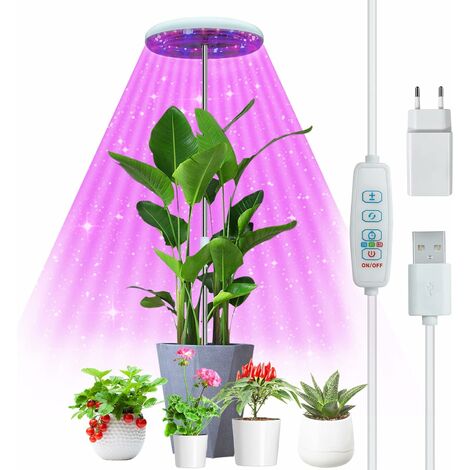 SWYEOOT Pflanzenlicht, 72 LEDs, Vollspektrum-Gartenbau-Pflanzenlicht, höhenverstellbares Pflanzenlicht mit 3/9/12-Stunden-Timer, 10 Helligkeiten, 3 Lichtmodi, ideal für Setzlinge, Sukkulenten, Orchideen, Gemü
