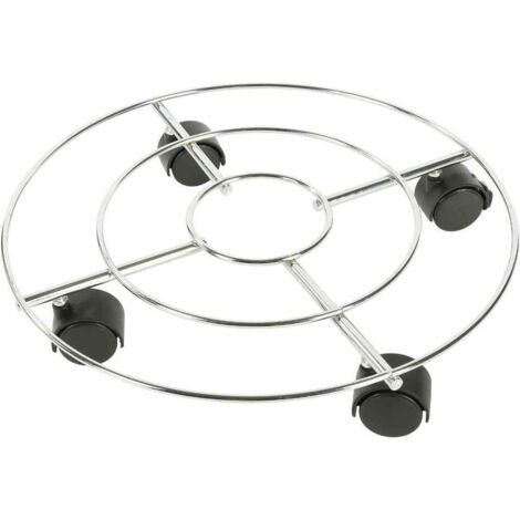 Pflanzenroller Chrom, Ø 35 cm, silber Tragkraft: 25 kg