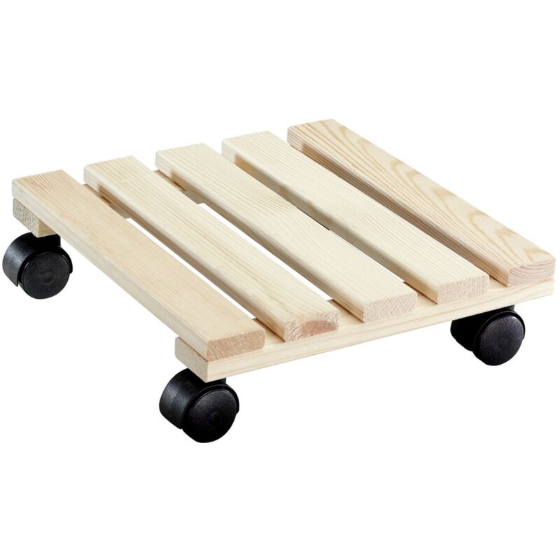 Wagner Pflanzenroller Paletti Mit Schwarzen Doppelrollen, Ca. 30x30 Cm