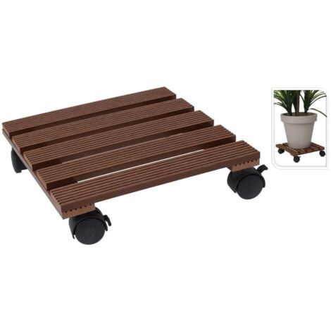 Pflanzenroller Quadratisch 29x29 cm Braun ProGarden