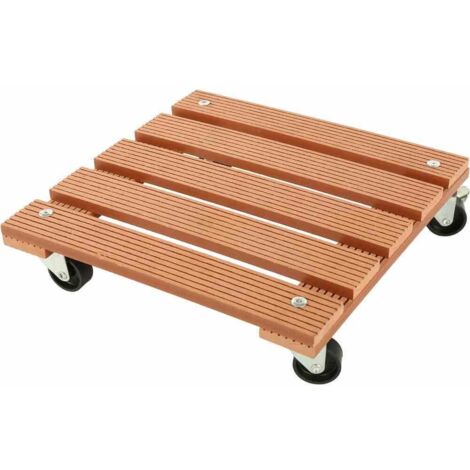 Pflanzenroller WPC, 30 x 30 cm, natur Tragkraft: 60 kg
