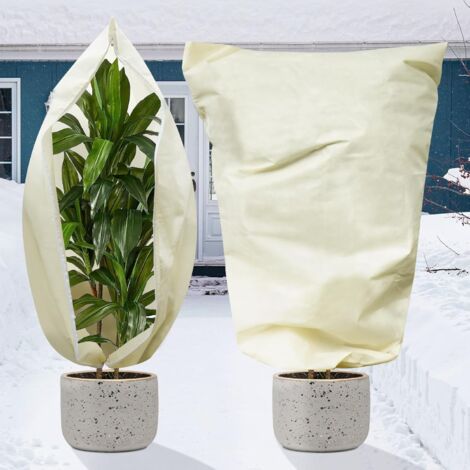 3 Stück Winterschutz Für Pflanzen - 100x80 Cm Frostschutz-Vlies Mit Reißverschluss