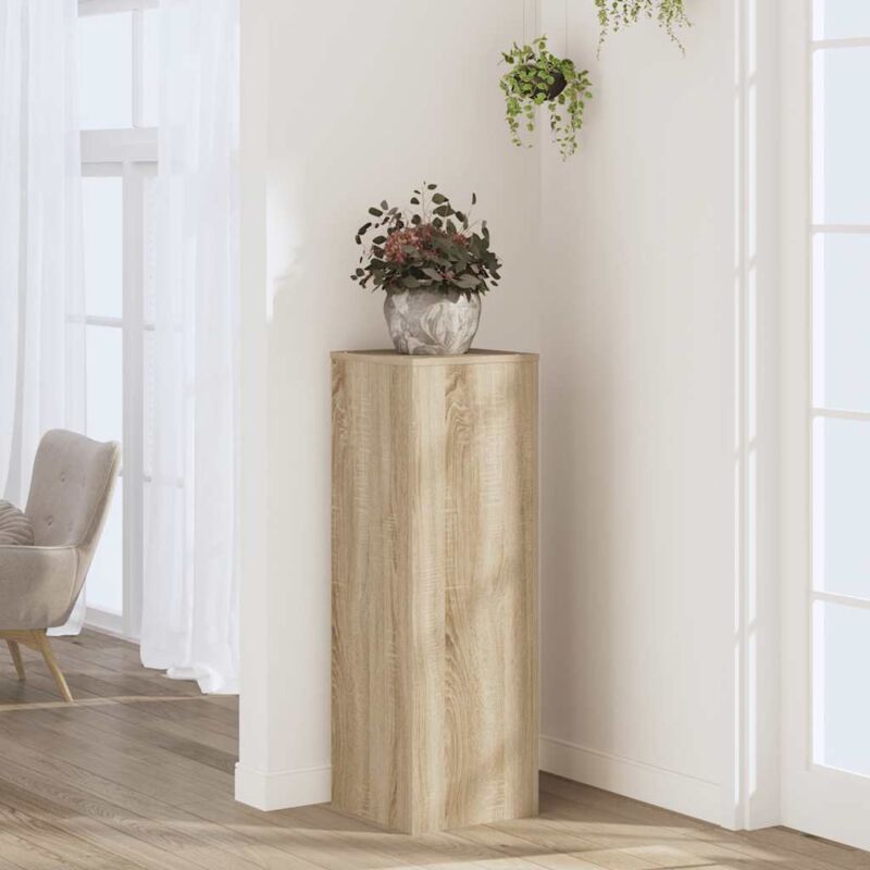 Pflanzenständer Sonoma-eiche 33x33x100 Cm Holzwerkstoff Vidaxl