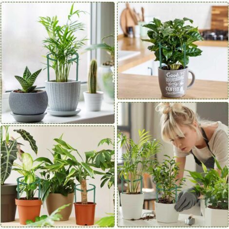 Pflanzenstützen für den Innenbereich, Set mit 20 runden und wiederverwendbaren Stützen, geeignet für Rosen, Pfingstrosen, Lilien und Kletterpflanzen.