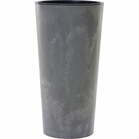 Pflanzgefäße LOCON STONE grau Betonoptik, 30 x 57 cm Kunststoffgefäß mit Einsatz