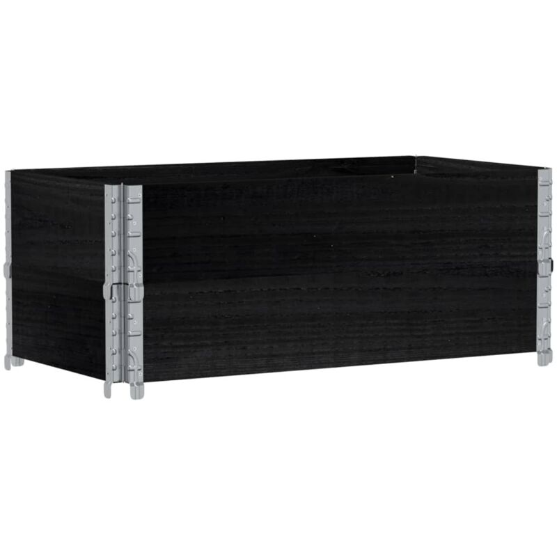 Pflanzkasten Schwarz 100x50 Cm Massivholz Kiefer Vidaxl