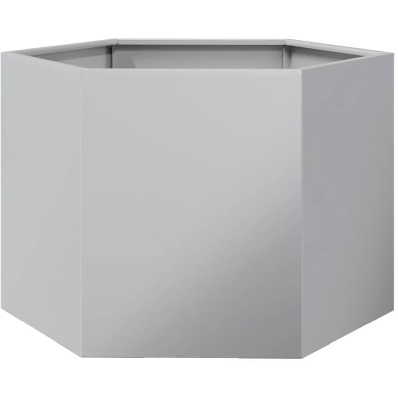 Pflanzkübel Sechseckig 69x60x45 Verzinkter Stahl Vidaxl